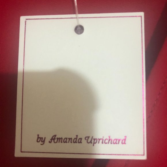 NWT A by Amanda Uprichard Balloon Sleeve Red Dress with V-Neck - Shift - Picture 5 of 8